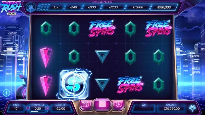 Screenshot 3  Neon Rush Splitz